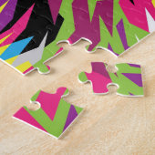 グリズリーベアカラフルポップ・アートのアート ジグソーパズル (側面)