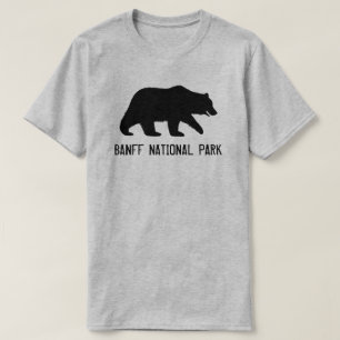 グリズリーベアシルエットバンフ国立公園 Tシャツ