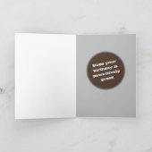 グリズリーベアハッピーバースデーパーソナライズされたカード カード (内部)