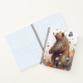 グリズリーベアポートレート動物絵を描の野生動物アート ノートブック (内部)