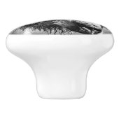 グリズリーベアポートレート セラミックノブ (側面)