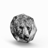 グリズリーベアポートレート フォトブロック (右)