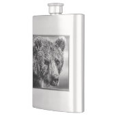 グリズリーベアポートレート フラスク (左)