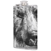 グリズリーベアポートレート フラスク (左)