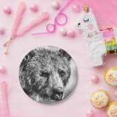 グリズリーベアポートレート ペーパープレート (パーティー)