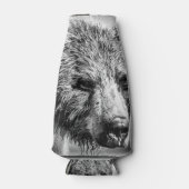 グリズリーベアポートレート ボトルクーラー (正面)