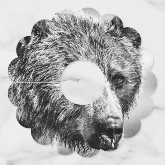 グリズリーベアポートレート ワイングラスタグ (裏面)