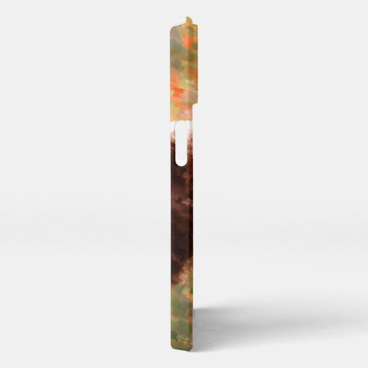 グリズリーベアママとカブ絵画の野生生物アート iPhoneケース (右側面)