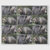 グリズリーベアラッピング紙 ラッピングペーパー (フラット)