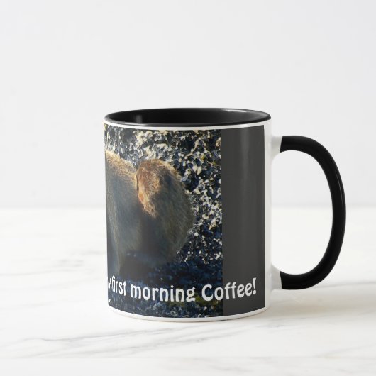 グリズリーベアーおもしろいワイルドライフマグ マグカップ (右)