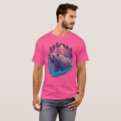 グリズリーベアーアウトドア自然アラスカ狩りハイキング Tシャツ (正面フル)