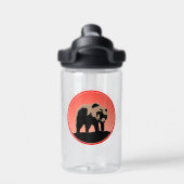 グリズリーベアーアットサンセット – オリジナルワイルドライフアート ウォーターボトル (背面)