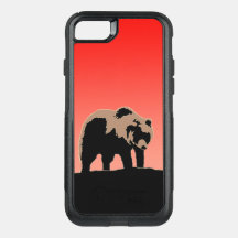 グリズリーベアーアットサンセット – オリジナルワイルドライフアート