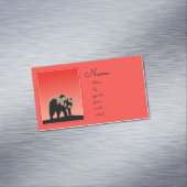 グリズリーベアーアットサンセット – オリジナルワイルドライフアート マグネット名刺 (インサイチュ)