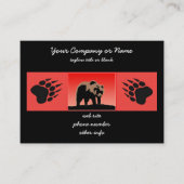 グリズリーベアーアットサンセット – オリジナルワイルドライフアート 名刺 (正面)