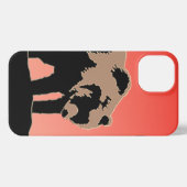 グリズリーベアーアットサンセット – オリジナルワイルドライフアート iPhoneケース (裏面横)