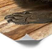 グリズリーベアーウッドキャ素朴ビンスタイル ポスター (角)