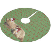 グリズリーベアーカブ付きツリースカート ブラッシュドポリエステルツリースカート (アングル)