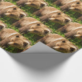 グリズリーベアーコディアックラッピング紙 ラッピングペーパー (角)