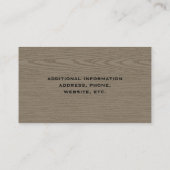 グリズリーベアーシルエットフェイクオンウッド |野生生物 名刺 (裏面)