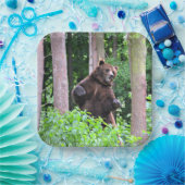 グリズリーベアースタンディングトール紙プレート ペーパープレート (パーティー)