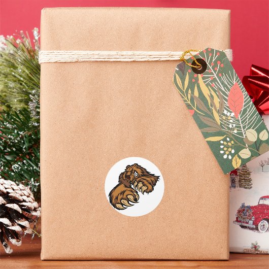 グリズリーベアースティッカー ラウンドシール