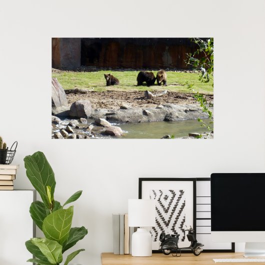 グリズリーベアーズポスター ポスター (ホームオフィス)