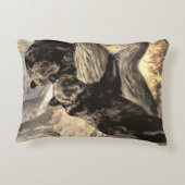 グリズリーベアーズCEスワン、ヴィンテージ森林動物 アクセントクッション (裏面)