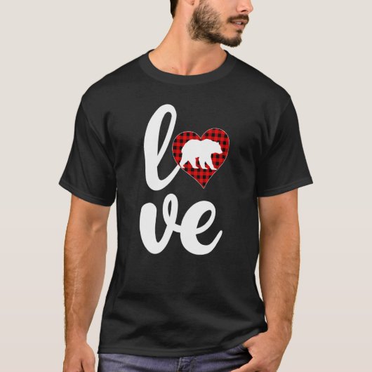 グリズリーベアーバッファロープレイドラブグリズリーベアーレン Tシャツ (正面)