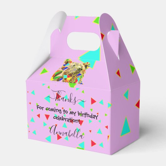 グリズリーベアーピンクのお願いボックス フェイバーボックス (正面サイド)