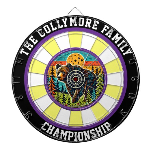 グリズリーベアーフォレストエイムデザイン ダーツボード (正面)