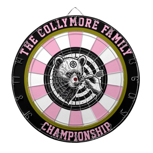 グリズリーベアーフォレストターゲットアート ダーツボード (正面)