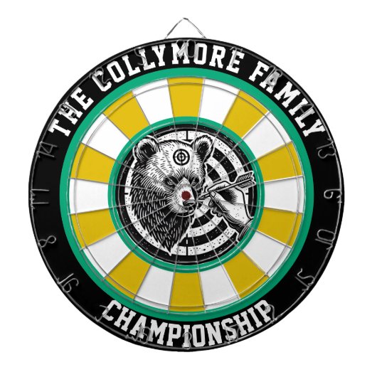 グリズリーベアーフォーフォレストブルズアイ ダーツボード (正面)