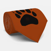 グリズリーベアーポープリントワイルドライフネクタイ ネクタイ (ロール)