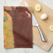 グリズリーベアーママとカブ絵画ズ – ワイルドライフアート キッチンタオル (四つ折り)