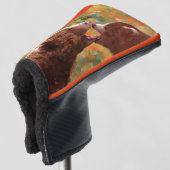 グリズリーベアーママとカブ絵画ズ – ワイルドライフアート ゴルフヘッドカバー (3/4 正面)