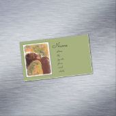 グリズリーベアーママとカブ絵画ズ – ワイルドライフアート マグネット名刺 (インサイチュ)