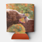 グリズリーベアーママとカブ絵画ズ – ワイルドライフアート 缶クーラー (裏面)