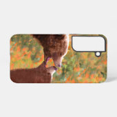 グリズリーベアーママとカブ絵画ズ – ワイルドライフアート SAMSUNG GALAXYケース (裏面横)