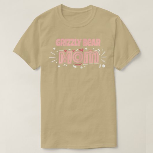 グリズリーベアーママ – おもしろいグリズリーベアー Tシャツ (デザイン正面)