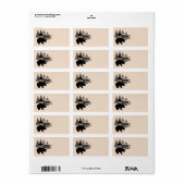 グリズリーベアーログキャビン差出人住所ラベル ラベル (フルシート)