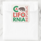 グリズリーベアーロゴ付きカリフォルニア スクエアシール (バッグ)