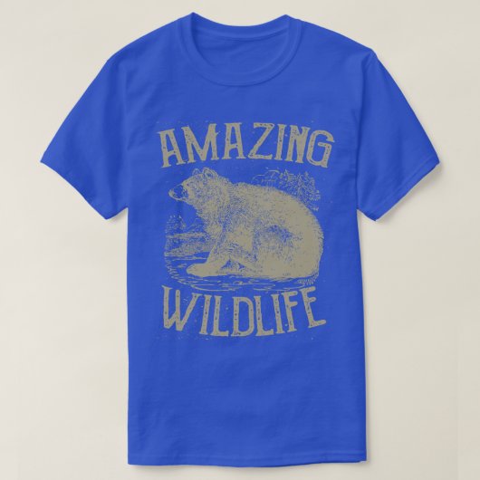 グリズリーベアーワイルドライフ Tシャツ (デザイン正面)