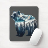 グリズリーベアー山と森 マウスパッド (マウス)