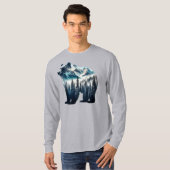 グリズリーベアー山と森 Tシャツ (正面フル)