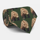 グリズリーベア付きネックタイ ネクタイ (ロール)