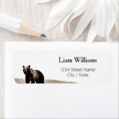 グリズリーベア差出人住所ラベル ラベル (インサイチュ)