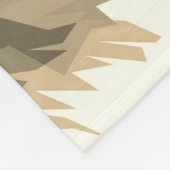 グリズリーベア抽象芸術ポップ・アートのアートブラウン フリースブランケット (角)