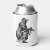 グリズリーベア狩りディアシンプルスケッチ 缶クーラー (缶正面)