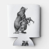 グリズリーベア狩りディアシンプルスケッチ 缶クーラー (裏面)